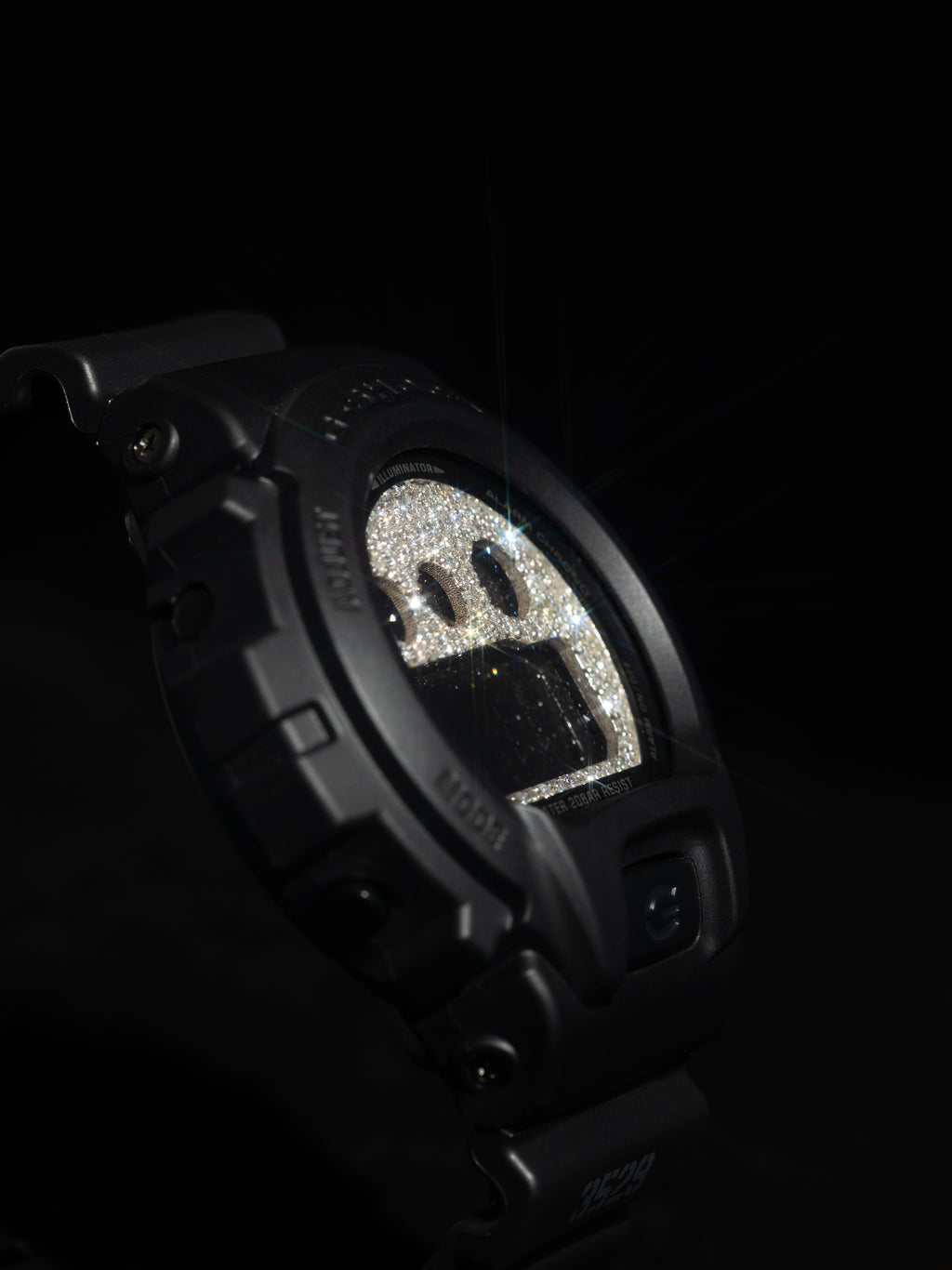 G-Shock 3029 Black on Black Iced Out Face