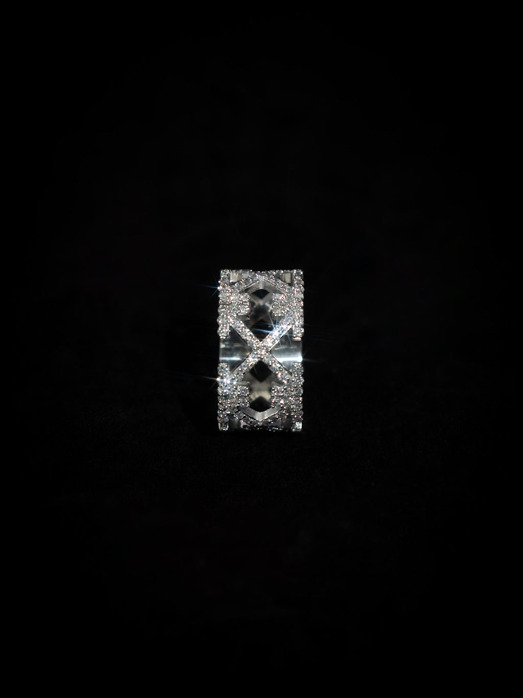X Iced Out Ring