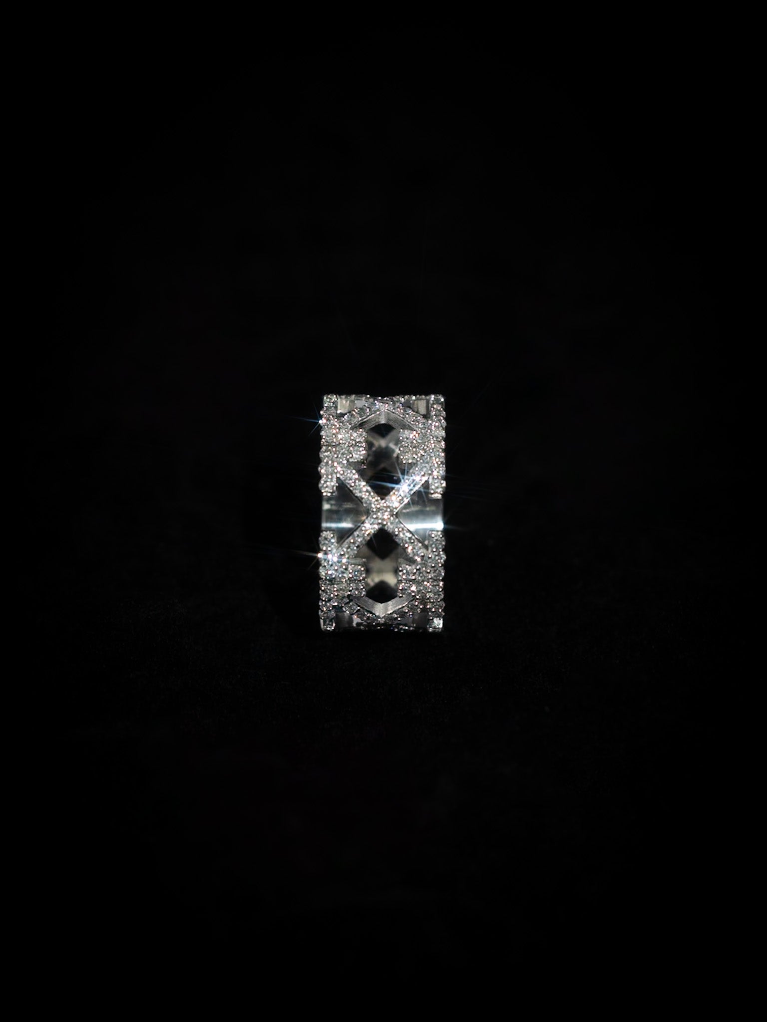 X Iced Out Ring