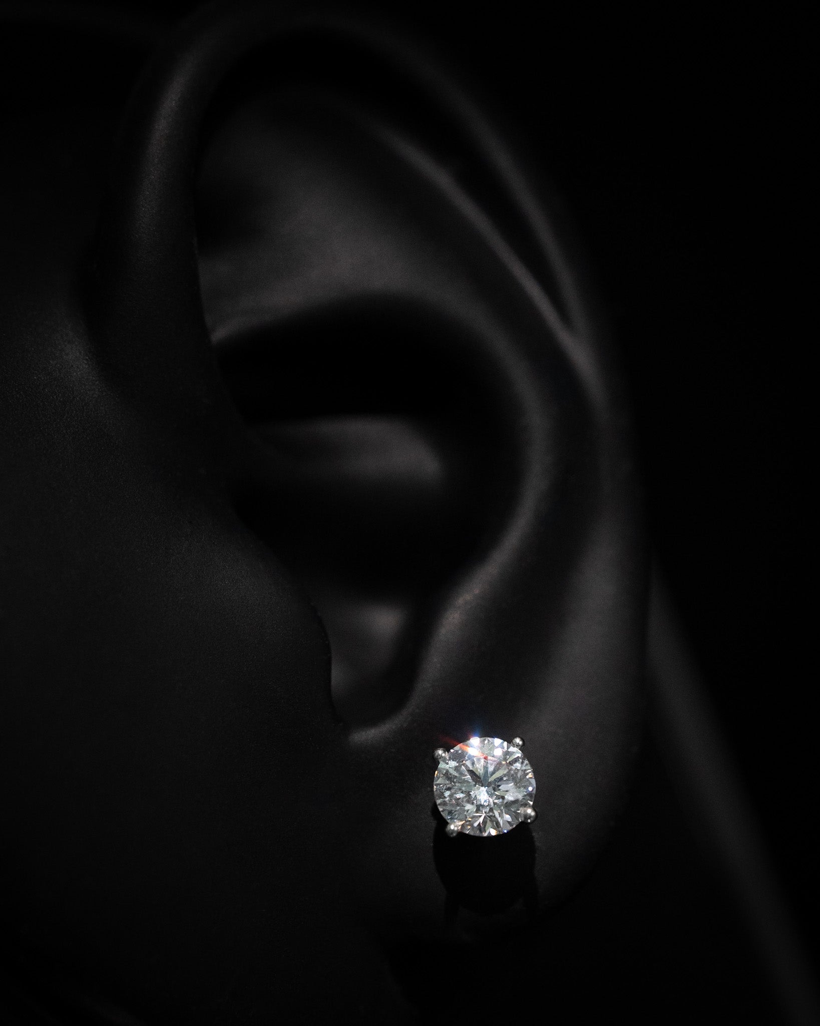 Martini Diamond Studs 14k White Gold